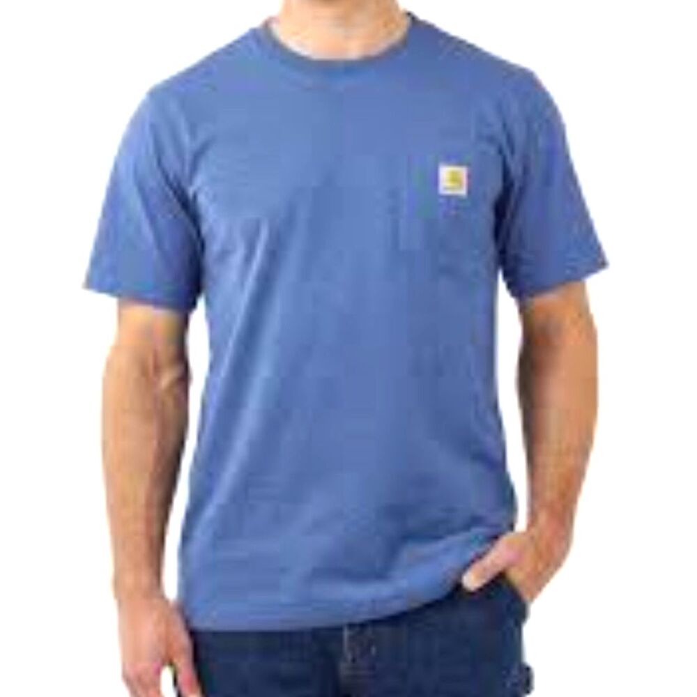 Carhartt Original Fit Blue Short Sleeved One Pocket T-Shirt‎ Big & Tall Size 2XL